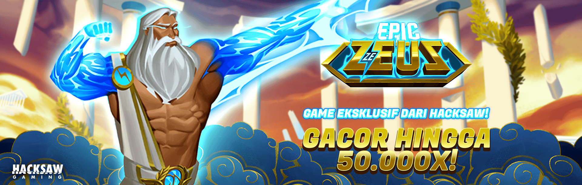 HACKSAW - SUPREME ZEUS GAME PROMO BANNER