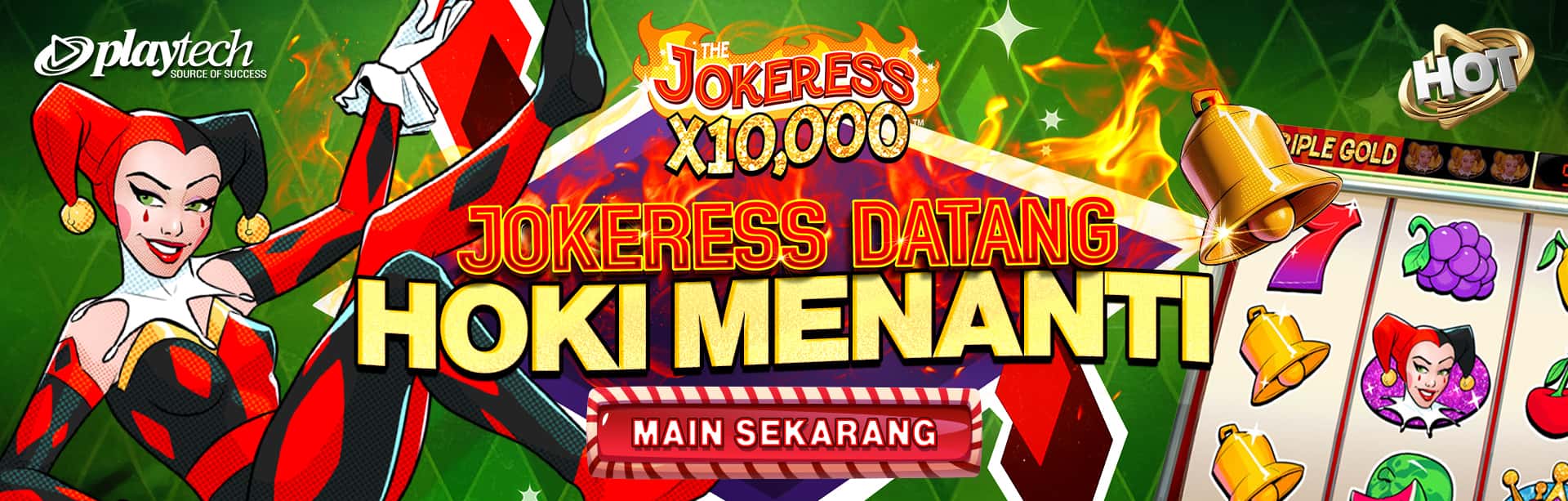 PLAYTECH - THE JOKERESS 10000 GAME PROMO BANNER