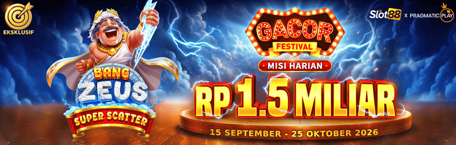 SLOT88 X PP - GACOR FESTIVAL: BANG ZEUS SUPER SCATTER